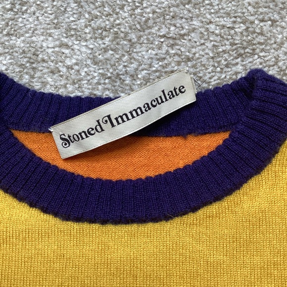 Stoned Immaculate California Dreamin Sweater Multi Sunset Wool Small Intarsia - Picture 11 of 11